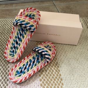 LOEFFLER RANDALL Size 7 Rainbow Rope Slides